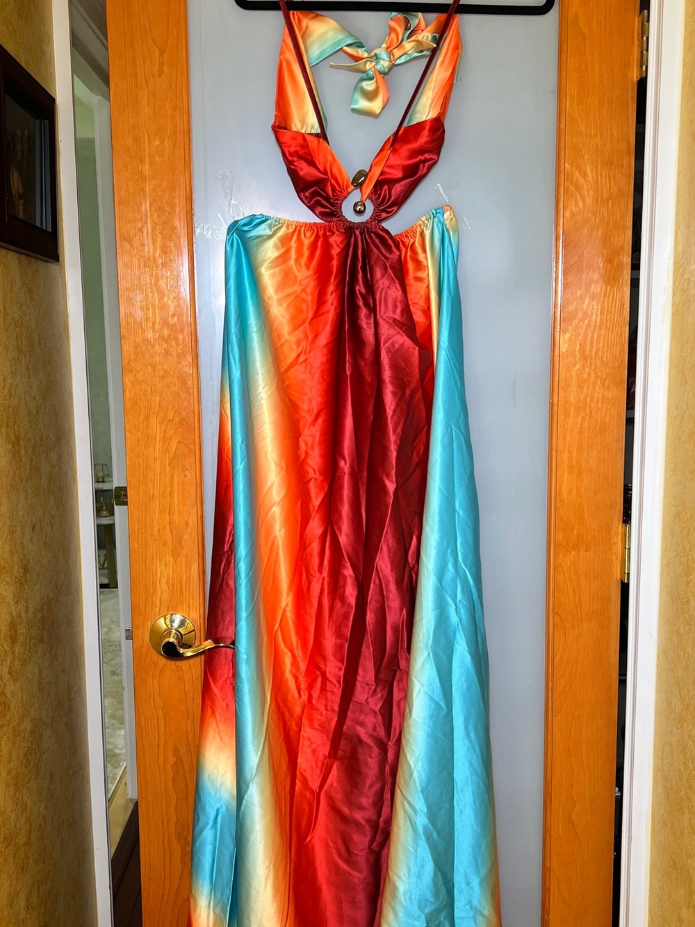 Commense Sunset Ombre Cutout Maxi Dress NWT Size M - Picture 8 of 8